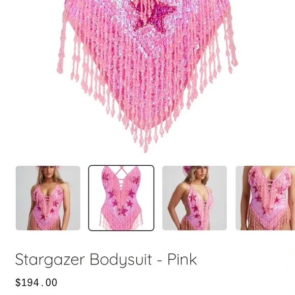 Stargazer Bodysuit, gloves, and hat - Chappel Roan pink pony club - Picture 3 of 6